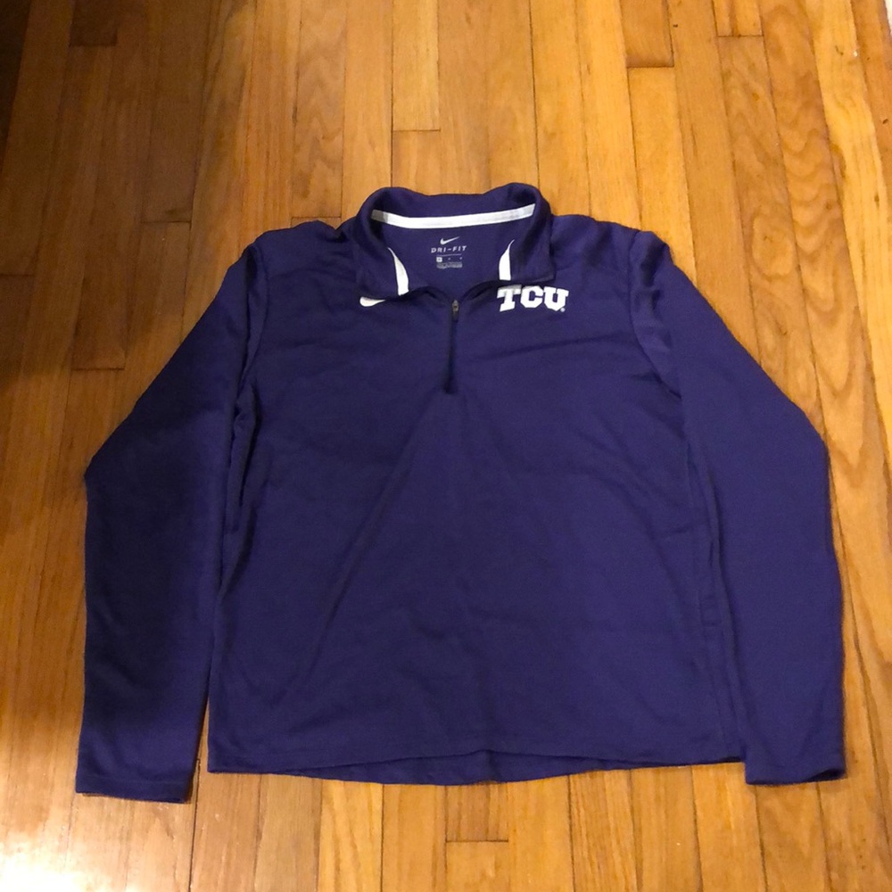 Purple TCU Nike Dri-Fit quarter zip